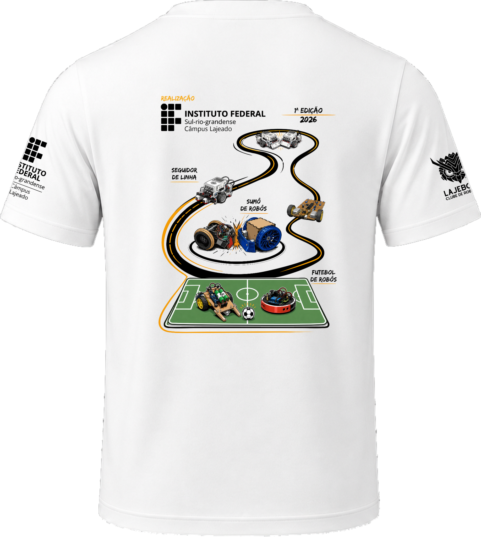 Camiseta oficial RoboVale 2026 - verso